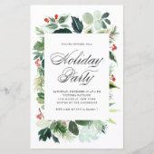 Waterverf Holly Greenery Holiday (Voorkant)