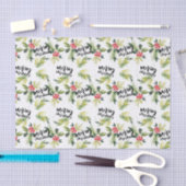 Waterverf Holly Greenery Pattern Vrolijk Kerstfees Tissuepapier (Craft)