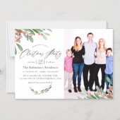 Waterverf Holly Jolly Kerstfeest Magnetische Uitnodiging (Voorkant)