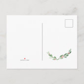 Waterverf Holly Jolly kerstfoto Aankondigingskaart (Achterkant)