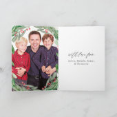 Waterverf Holly Jolly kerstfoto Feestdagen Kaart (Binnen)