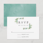 Waterverf Holly kerstbruiloft RSVP (Voorkant / Achterkant)