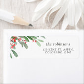 Waterverf Holly Kerstkerst Etiket (Insitu)