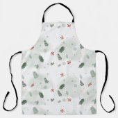 Waterverf Holly laat het kerstkunstplan van het Pa Schort (Voorkant)