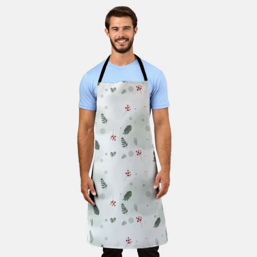 Waterverf Holly laat het kerstkunstplan van het Pa Schort (Gedragen)