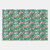 Waterverf Holly Leaves en Berries Wrap Inpakpapier Vel (Voorkant)