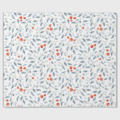 Waterverf Holly Leaves kerst Cadeaupapier (Vlak)