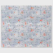 Waterverf Holly Leaves kerst Cadeaupapier (Vlak)