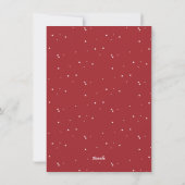 Waterverf Holly & Merry Kerstfeestdag Foto Feestdagenkaart (Achterkant)