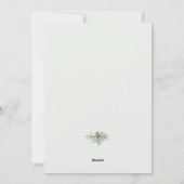 Waterverf Holly Merry-kerstfoto Navy Blue Feestdagenkaart (Achterkant)