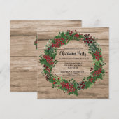 Waterverf Holly met kerstfeest Kaart (Voorkant / Achterkant)