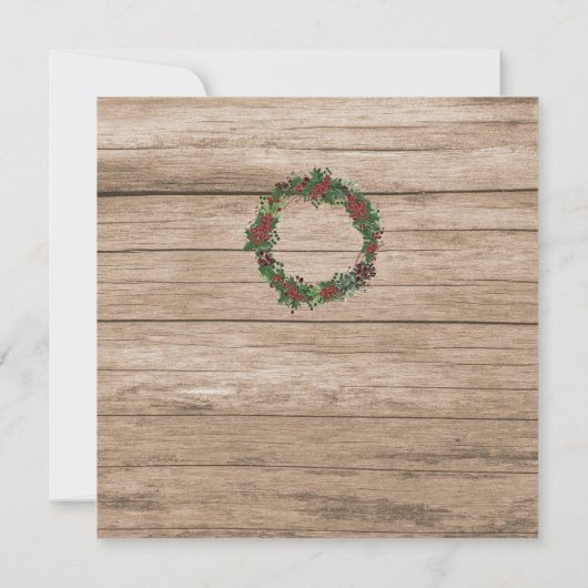 Waterverf Holly met kerstfeest Kaart (Achterkant)