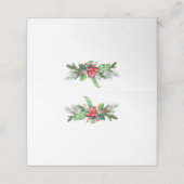Waterverf Holly met Pine en Berry | Vakantie Plaatskaartje (Buitenkant ongevouwen)