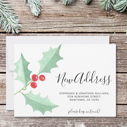 Waterverf Holly New Address Moving Announge