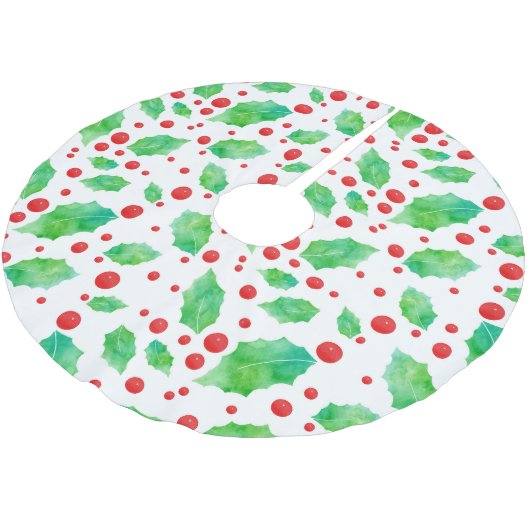 Waterverf Holly Pattern Bandana Kerstboom Rok (Gekanteld)