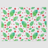 Waterverf Holly Pattern Tissuepapier (Voorkant)