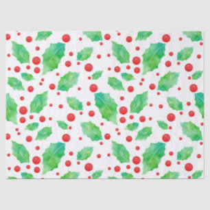 Waterverf Holly Pattern Tissuepapier