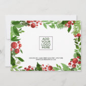 Waterverf Holly Red Berries | Cadeaubon (Achterkant)