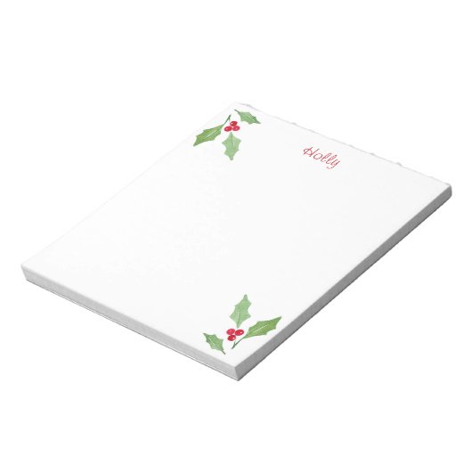 Waterverf Holly Sprig 2 Notitieblok (Linkerzijde)