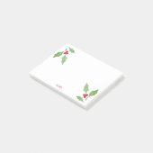 Waterverf Holly Sprig 2 Post-it® Notes (Schuin)