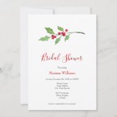 Waterverf Holly Sprig Kaart (Voorkant)