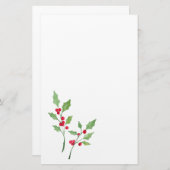 Waterverf Holly Sprigs Briefpapier (Voorkant / Achterkant)