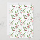 Waterverf Holly Sprigs en Pattern Kaart (Achterkant)