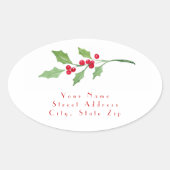 'Waterverf Holly Sprigs' labels (Voorkant)