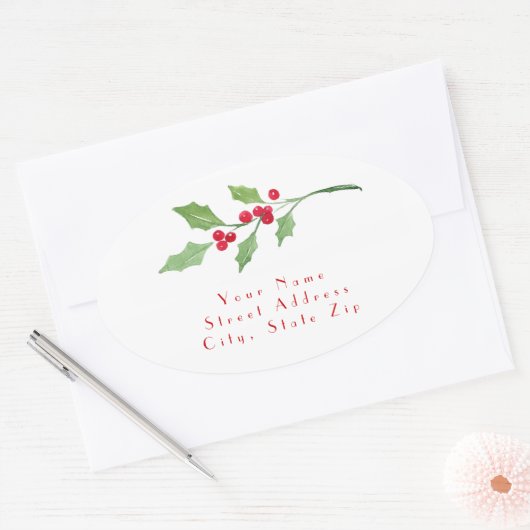 'Waterverf Holly Sprigs' labels (Envelop)