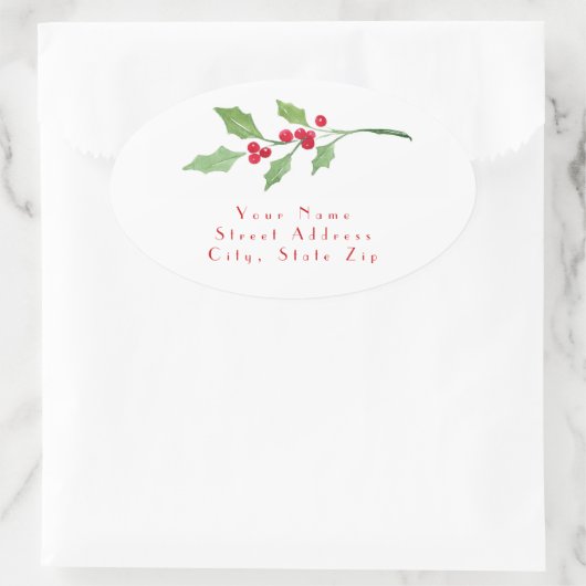 'Waterverf Holly Sprigs' labels (Tas)