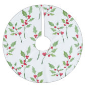 Waterverf Holly Sprigs Pattern Kerstboom Rok (Voorkant)
