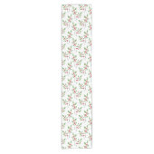 Waterverf Holly Sprigs Pattern Korte Tafelloper (Voorkant)