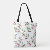Waterverf Holly Sprigs Pattern Tote Bag (Achterkant)