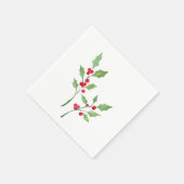 Waterverf Holly Sprigs Servet (Hoek)
