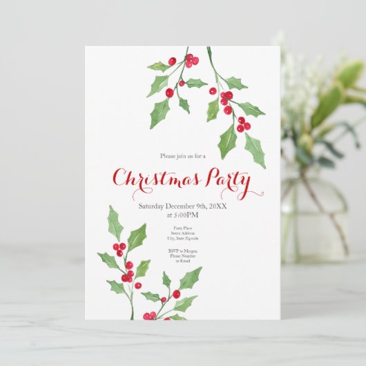 Waterverf Holly Springs Kaart (Staand voorkant)