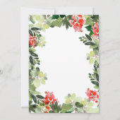 Waterverf Holly Tree Kerstvakantie brunch Kaart (Achterkant)