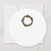 Waterverf Holly uitnodiging voor kerstfeest (Achterkant)