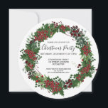 Waterverf Holly uitnodiging voor kerstfeest<br><div class="desc">Rustische waterverf Holly heeft een uitnodiging voor kerstfeest. U kunt de tekst eenvoudig wijzigen. Als je hulp nodig hebt,  kun je contact met me opnemen.</div>