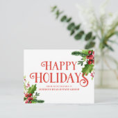 Waterverf Holly | Vakantiegroet Briefkaart (Staand voorkant)