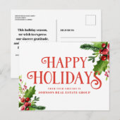 Waterverf Holly | Vakantiegroet Briefkaart (Voorkant / Achterkant)