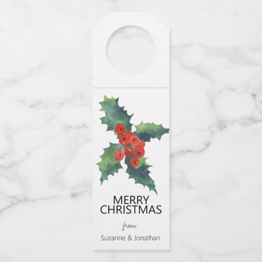 Waterverf Holly vertrekt uit kerststal Flessenhanger (Voorkant)