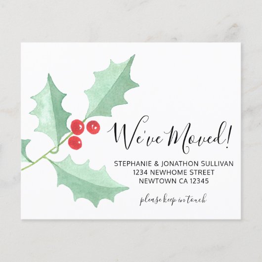 Waterverf Holly We hebben Kaart verplaatst (Voorkant)