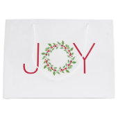 Waterverf Holly Wreath Groot Cadeauzakje (Voorkant)