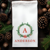 Waterverf Holly Wreath Modern Holiday Kerstmis Theedoek