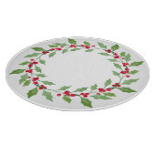 Waterverf Holly Wreath Snijplank (Hoek)