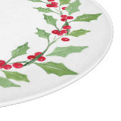 Waterverf Holly Wreath Snijplank (Hoek)
