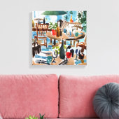 Waterverf Home Canvas Afdruk (Insitu (Woonkamer))