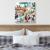 Waterverf Home Canvas Afdruk (Insitu (Slaapkamer))