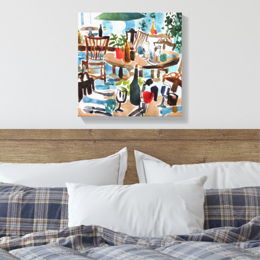 Waterverf Home Canvas Afdruk (Insitu (Slaapkamer))