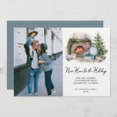 Waterverf Home Holiday Foto Moving Aankondiging (Voorkant / Achterkant)